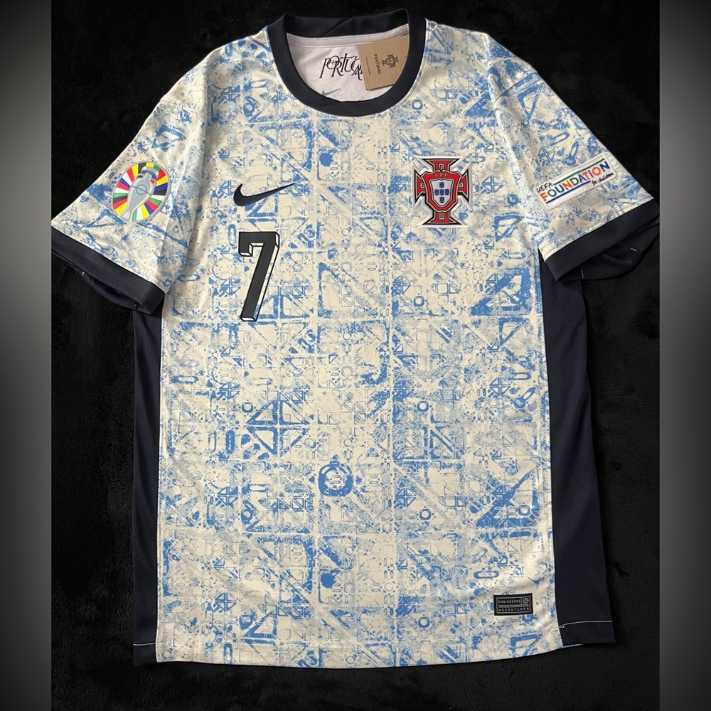 Ronaldo #7 Portugal Away Jersey Blue Soccer Football Euro 2024 - Picture 2 of 6